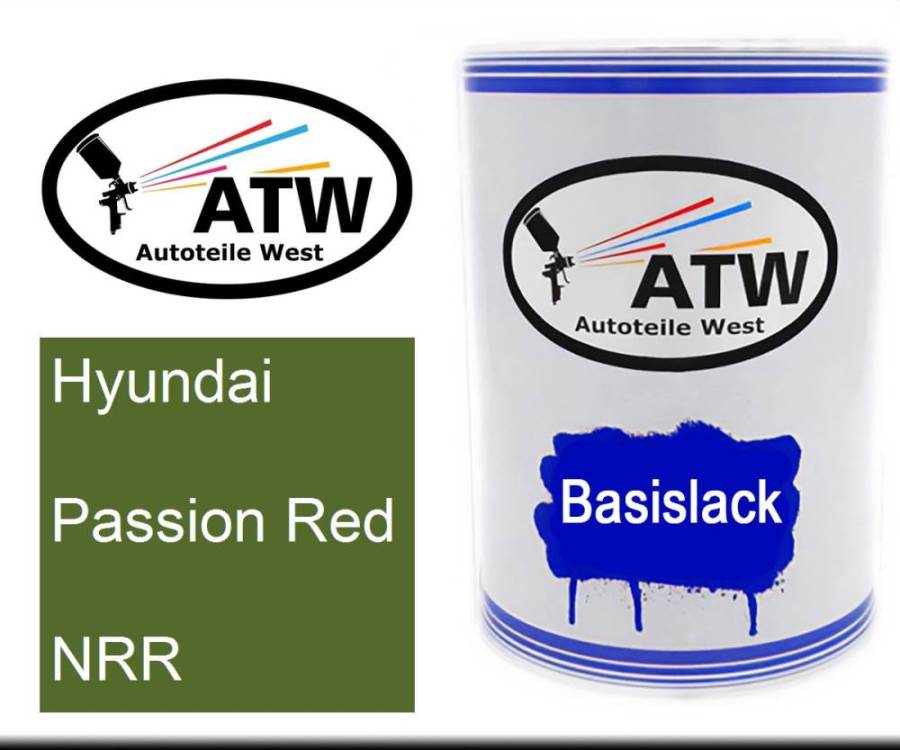 Hyundai, Passion Red, NRR: 500ml Lackdose, von ATW Autoteile West.